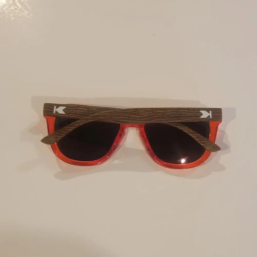 Knockaround Sunglasses Premiums Polarized Mirrored Kids Campfire Red/Wood